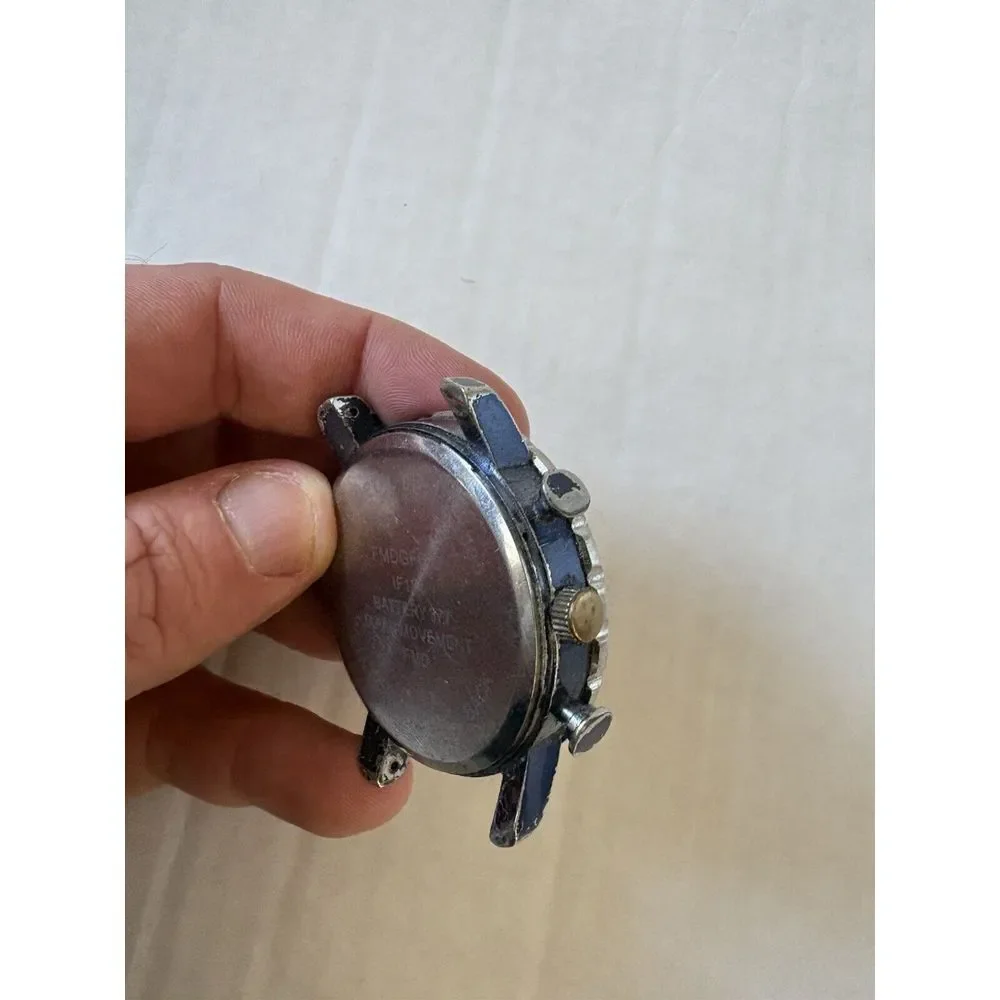 FMD FMDGF009 No Band Blue Quartz Analog Men's‎ Watch For Parts